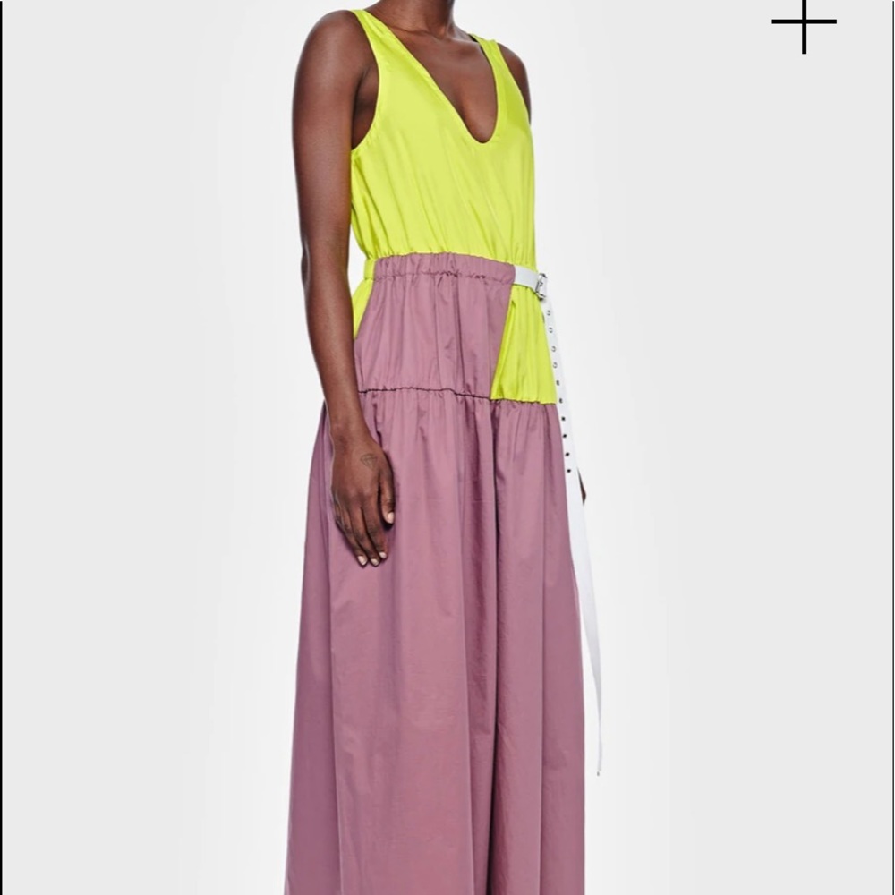 Tibi Tech Poplin Colorblock Jumpsuit - image 2